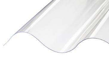 SUNLUX Polycarbonat, enkeltlags ovenlysplade, B6/600R, 0,9 mm,146/48, Glasklar